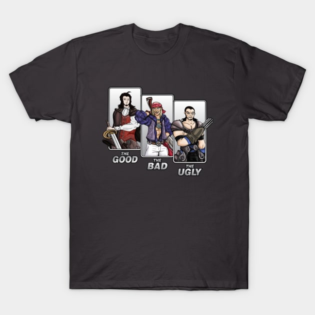 The Good, The Bad and The Ugly from Colony 9 T-Shirt by WarioPunk